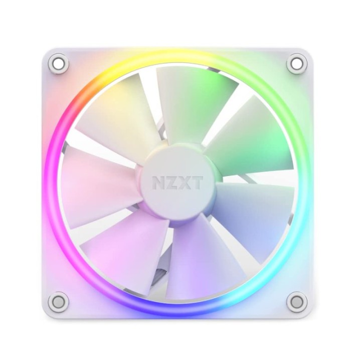 Ventilador suplementario NZXT F120 RGB Blanc 120mm PWM 18 LED RGB sincronización NZXT CAM