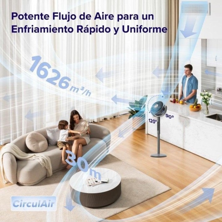 Levoit LEVP0029EUN Ventilador De Pie Pedestal Circulator Fan 30W Negro