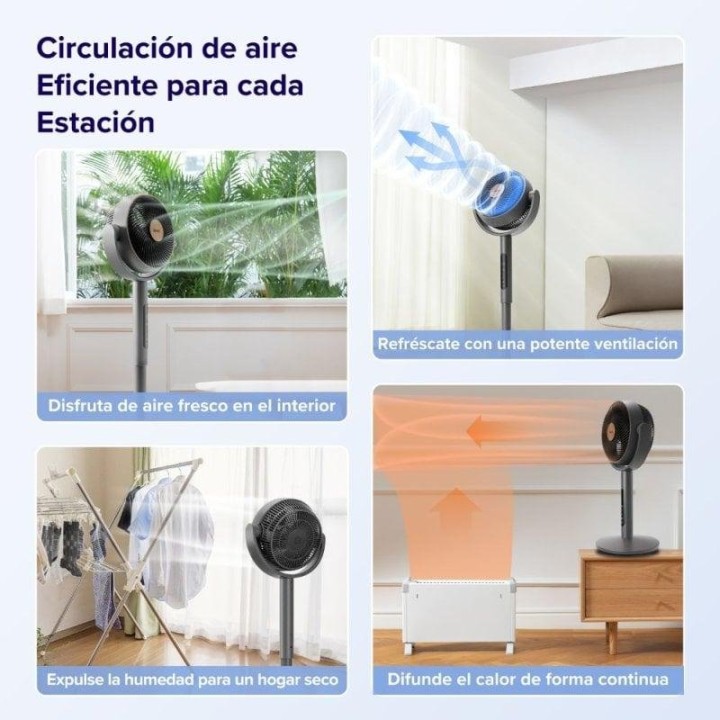Levoit LEVP0029EUN Ventilador De Pie Pedestal Circulator Fan 30W Negro