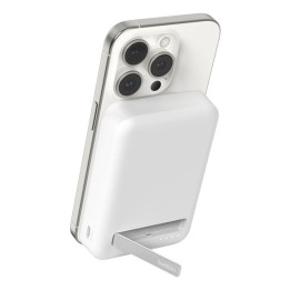 Batería externa Belkin BoostCharge Pro 10.000mAh Qi2 MagSafe soporte blanco