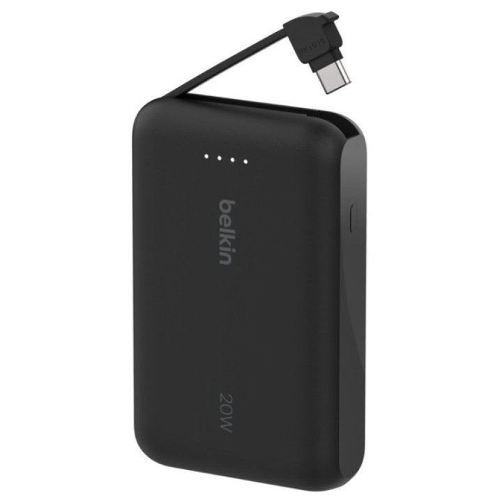 Power Bank Belkin Universal 10000 mAh 2 Puertos USB-C Carga Rápida 20W Negro