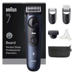 Recortadora Braun BeardTrimmer 7 BT7520 40 posiciones 120 min batería mojado/seco azul/negro