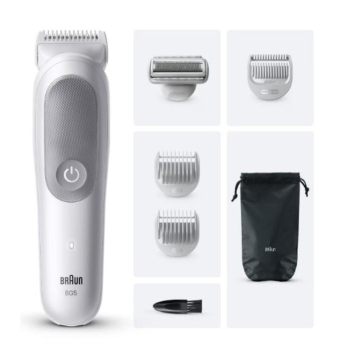 Recortadora Braun Wet & Dry Gris inalámbrica batería Li-Ion 100min accesorios x6 IPX7