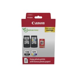 Cartucho Canon PG-510 CL-511 Multipack + 50 hojas fotográficas 10x15 cm Original