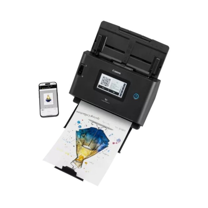 Escáner Canon DR-S350NW 600x600 DPI 50ppm Dúplex ADF WiFi Ethernet LCD Negro
