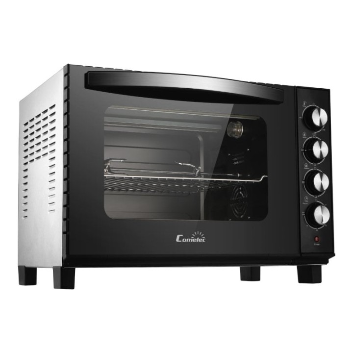 Horno eléctrico Comelec 48 litros Negro Inox con convección, rotisserie y luz interior
