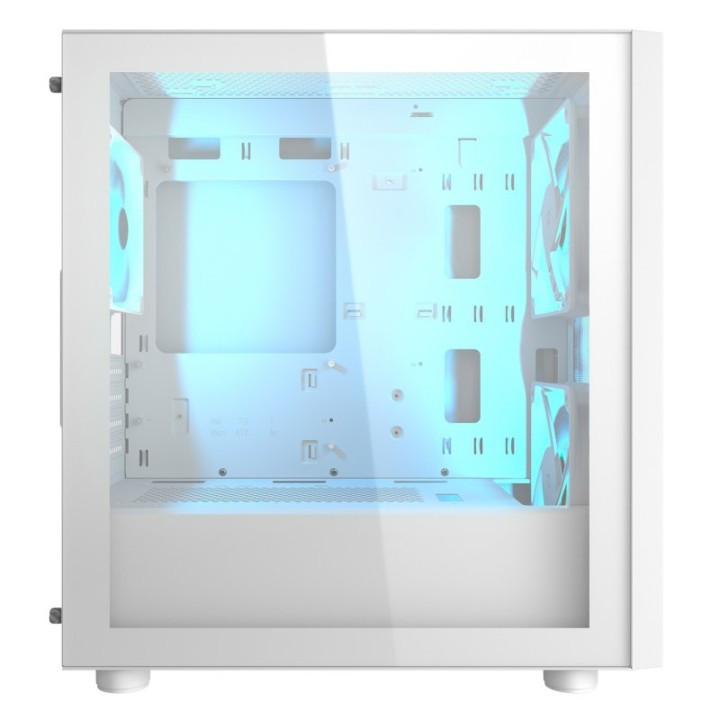 Torre PC Cougar Uniface Mini RGB Blanca 3 Ventiladores ARGB Vidrio Templado Gaming