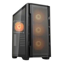 Torre Cougar Midi Tower ATX EATX Vidrio Templado RGB 4 Ventiladores USB-C Negro