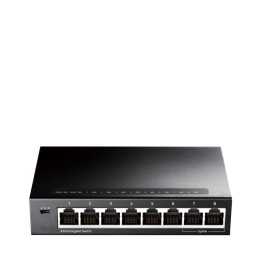Switch CUDY 8 Puertos Gigabit Ethernet 16Gbps Full Duplex Soporte VLAN Negro