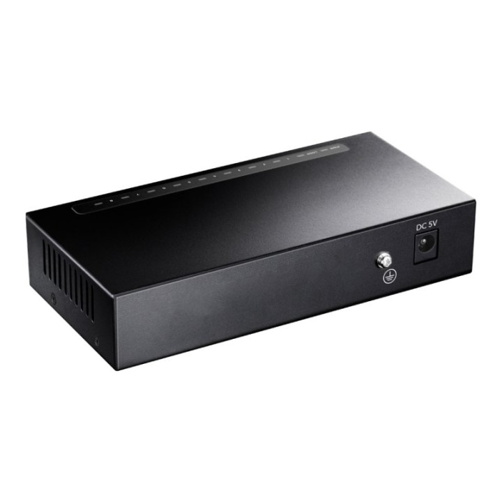 Switch CUDY 8 Puertos Gigabit Ethernet 16Gbps Full Duplex Soporte VLAN Negro