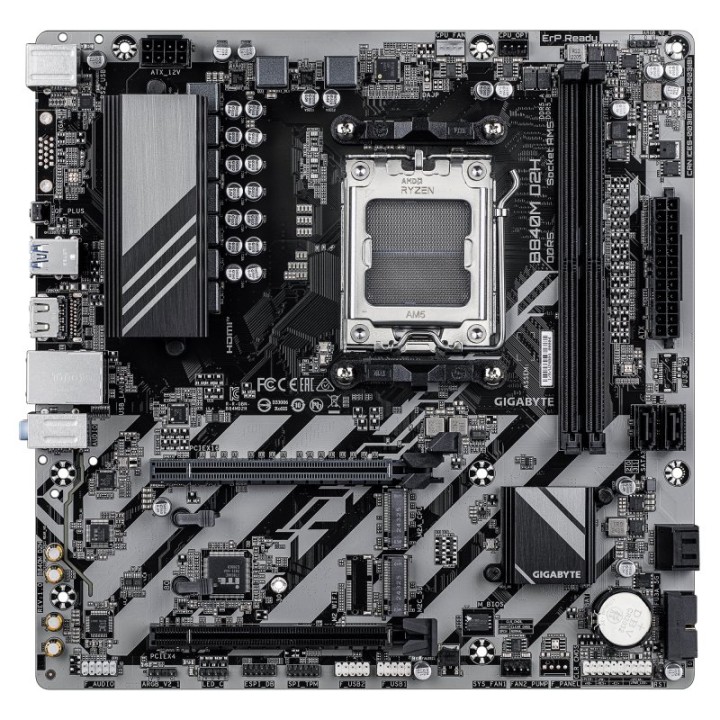 Placa Base Gigabyte B840 AM5 micro ATX 128GB DDR5 PCIe 4.0 2.5GbE Realtek ALC897