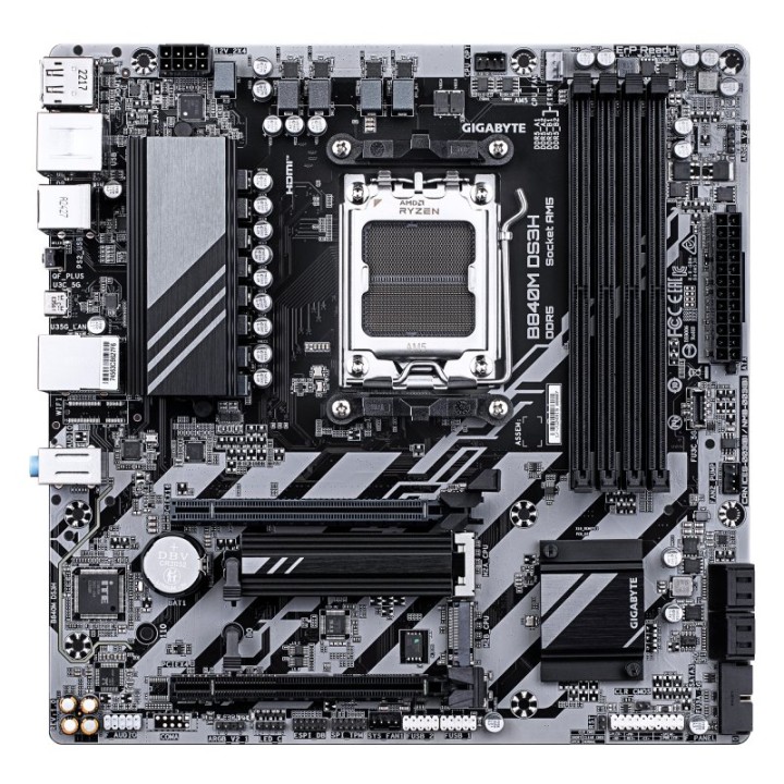 Placa Base GIGABYTE B840 AM5 micro ATX DDR5 M.2 2.5GbE HDMI DisplayPort RAID