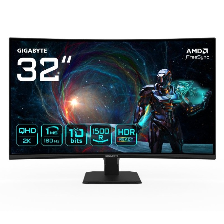 Monitor Gigabyte GS32QCA 31.5″ QHD 180Hz VA Curvo FreeSync HDR 1ms Eyesafe 2.0