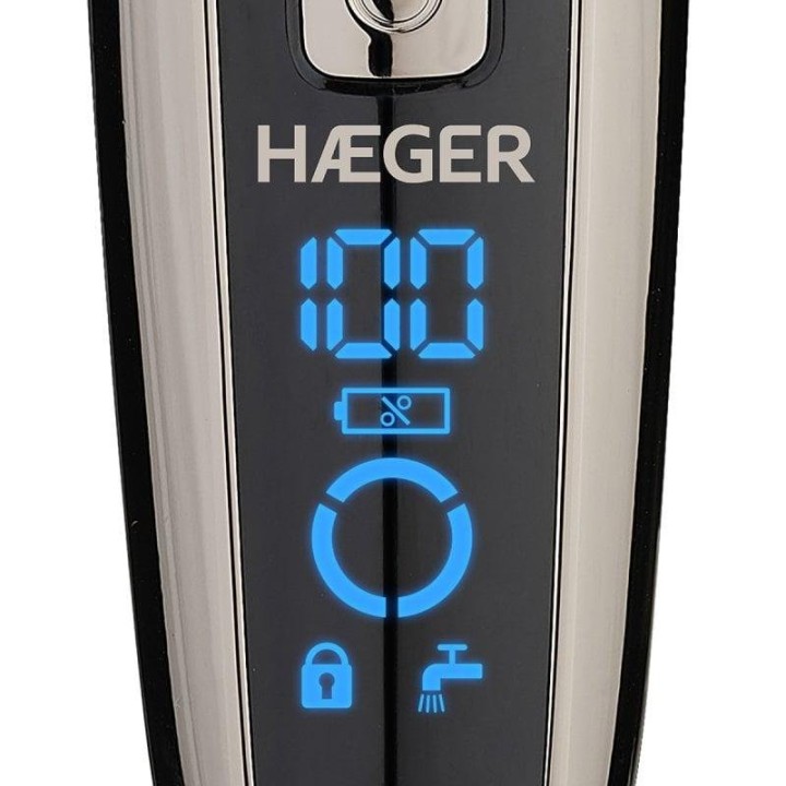 Afeitadora Haeger G-Man Ultra LED 3 Cabezales 90min Batería Litio Recortadora Waterproof