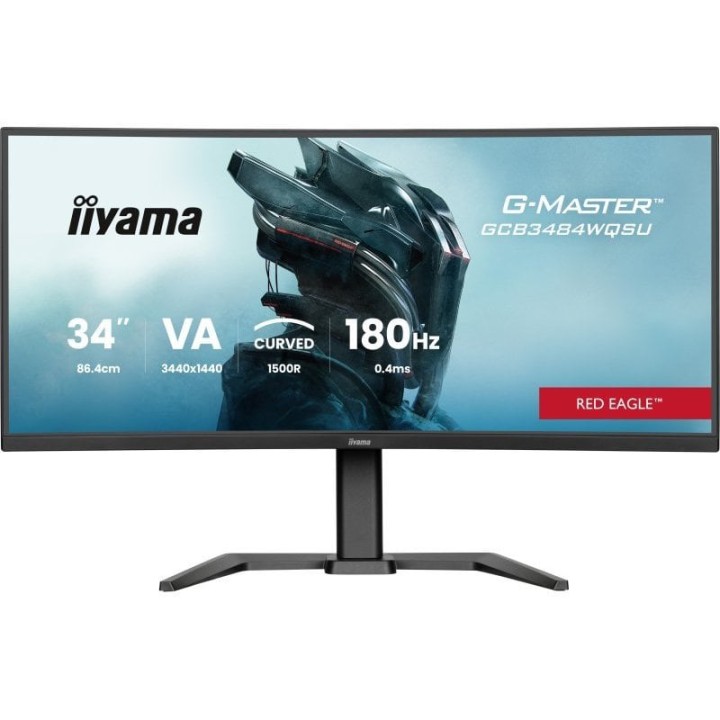 iiyama G-Master GCB3484WQSU-B1 34" VA CURVO UWQHD 180Hz 0.4ms FreeSync USB-A Altavoces Altura Ajustable