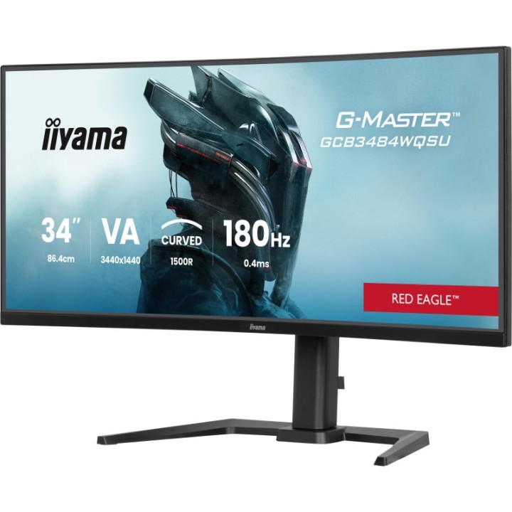 iiyama G-Master GCB3484WQSU-B1 34" VA CURVO UWQHD 180Hz 0.4ms FreeSync USB-A Altavoces Altura Ajustable