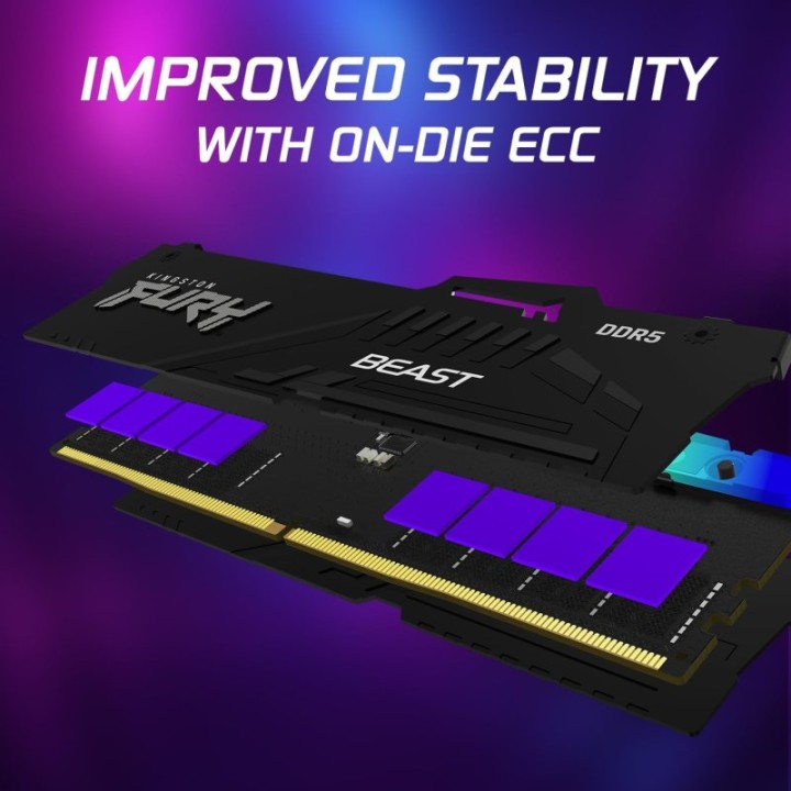 Memoria RAM Kingston FURY Beast RGB DDR5 6000MHz 16GB CL30 AMD EXPO