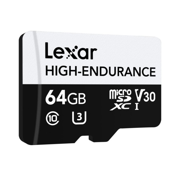 Tarjeta MicroSD Lexar High-Endurance 64GB Clase 10 UHS-I U3 V30