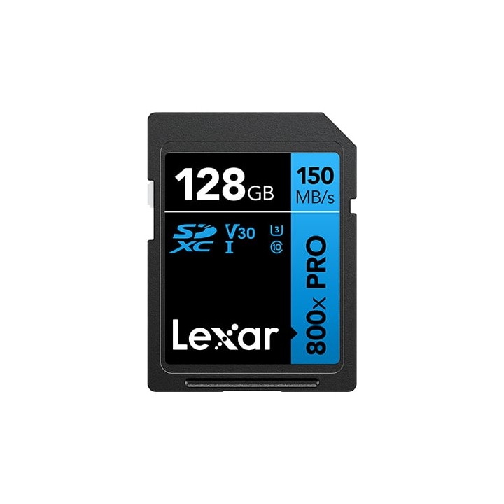 Tarjeta SD Lexar High-Performance 800xPRO 128GB UHS-I 150MB/s V30 U3 Resistente