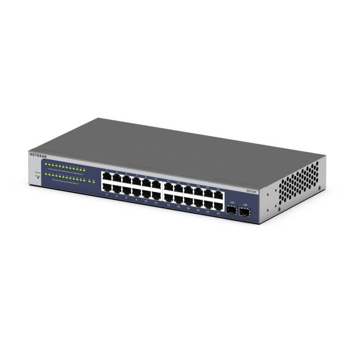 Switch Netgear GS724Tv6 24 Puertos Gigabit 2 SFP L2+/L3 Rack 1U Sin Ventilador