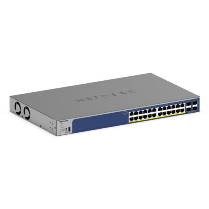 Switch Netgear GS728TX 24x RJ-45 Gigabit + 2x RJ-45 10G + 2x SFP+ 10G Apilable L2/L3 Rack