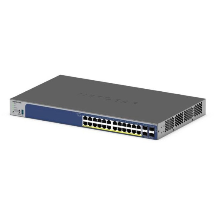 Switch Netgear GS728TX 24x RJ-45 Gigabit + 2x RJ-45 10G + 2x SFP+ 10G Apilable L2/L3 Rack