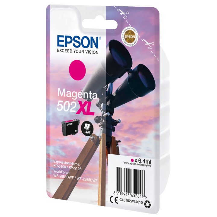 Tinta Epson 502XL Magenta 6.4ml 470 pág (C13T02W34010)