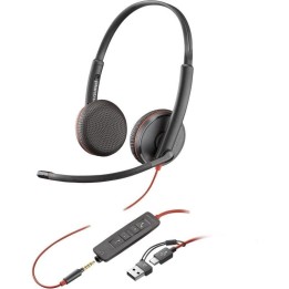 Auriculares Poly con cable USB Tipo C y 3,5mm Micrófono Boom SoundGuard DIGITAL
