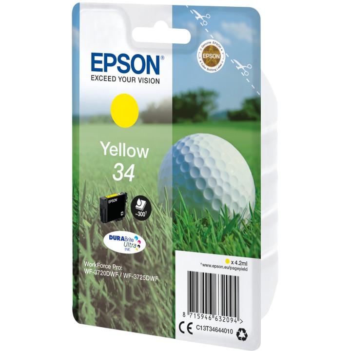 Tinta Epson 34 Amarillo 4.2ml 300 pág (C13T34644010)