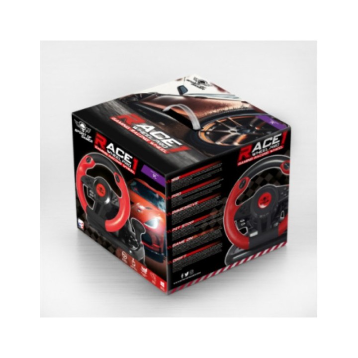 Volante Spirit of Gamer Race Wheel Pro 8 botones rotación 180° vibración pedales PC