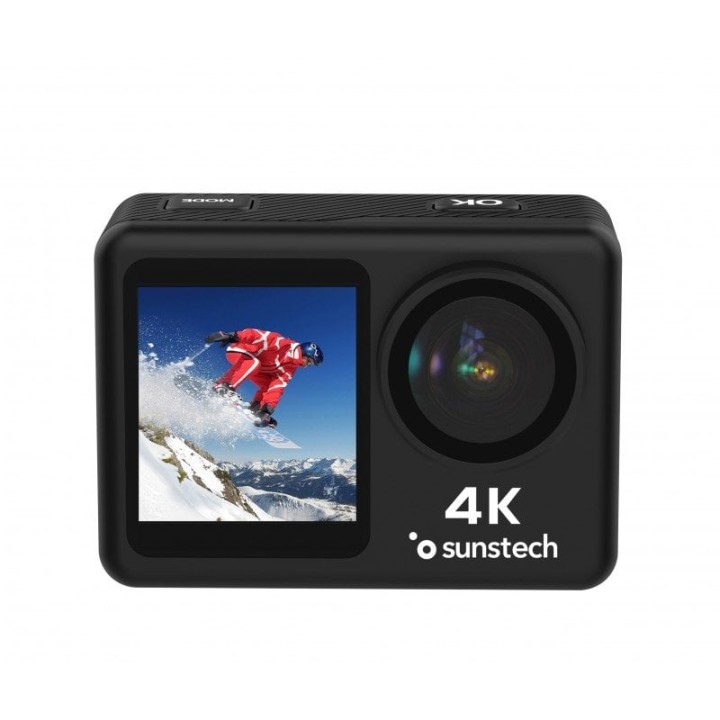 Cámara deportiva Sunstech Adventure 4K 16MP WiFi Sumergible LCD 170° FOV Negra