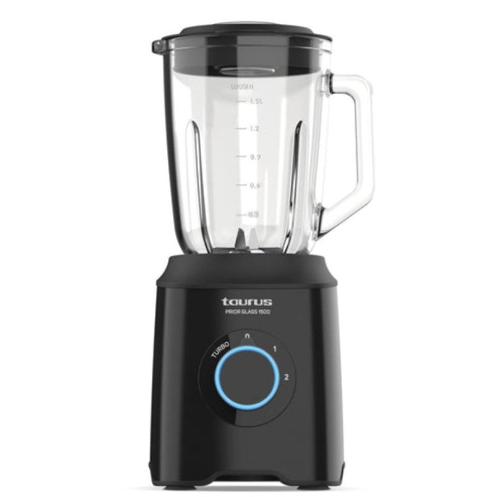 Batidora de vaso Taurus Prior Glass 1500 1500W 1,5L Cristal Turbo Cuchillas Inoxidable