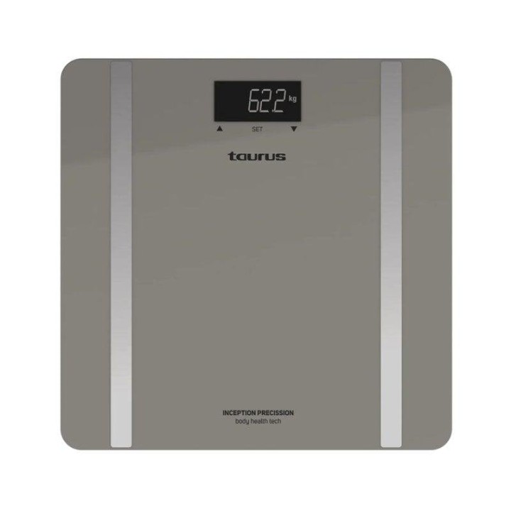 Báscula inteligente Taurus Inception Precission LCD 180kg cristal templado 10 usuarios