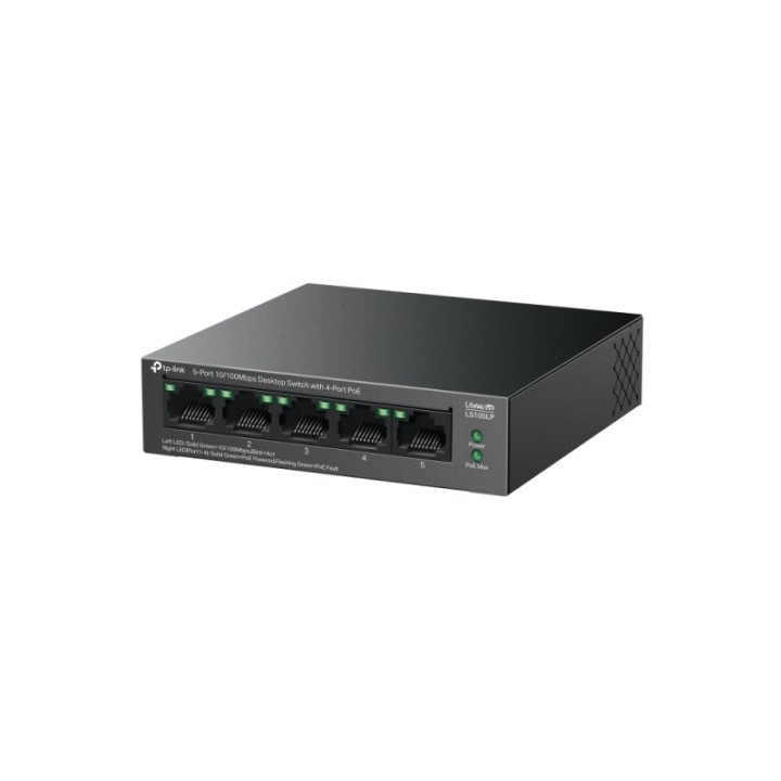 Switch TP-Link LiteWave LS105P 5 Puertos Fast Ethernet PoE Montaje de Pared