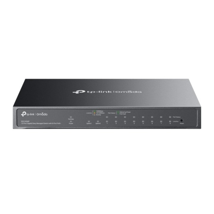 Switch Gestionado TP-Link 10 Puertos Gigabit 8 PoE+ 123W Cloud SFP Sin Ventilador