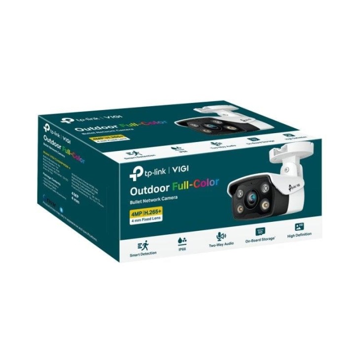 Cámara IP TP-Link VIGI C340 4MP Color Exterior, IA, Audio Bidireccional, PoE, IP66
