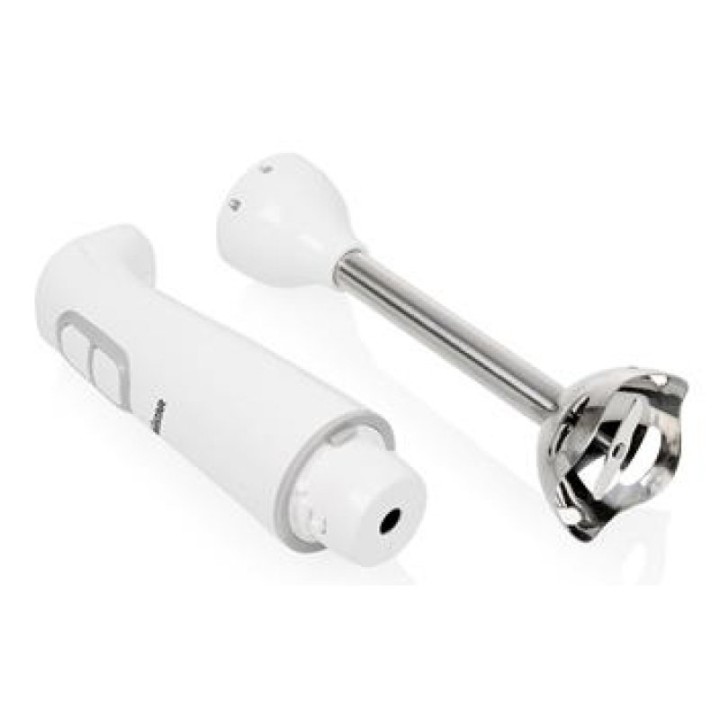 Batidora de inmersión Tristar 350W 2 velocidades eje y cuchillas inox blanca