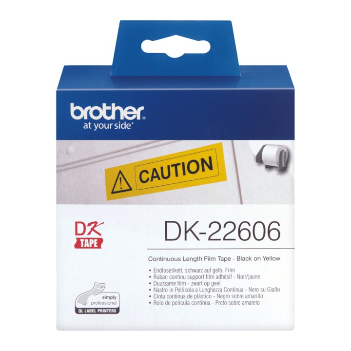 Cinta de Película Plástica BROTHER Amarilla (DK22606)