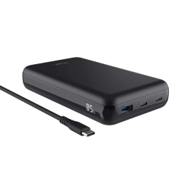 Batería externa Trust Laro 100W 2x USB-C 1x USB-A carga rápida plásticos reciclados