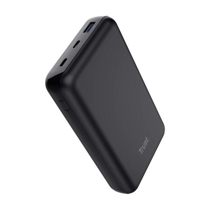 Batería externa Trust Laro 100W 2x USB-C 1x USB-A carga rápida plásticos reciclados