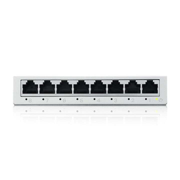 Switch Zyxel 8 puertos RJ-45 Gigabit Ethernet L2 No Administrable 16Gbps