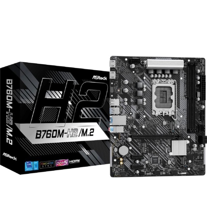 Placa Base Asrock B760M-H2/M.2 Intel B760 LGA 1700 Micro ATX DDR5 M.2 USB 3.2 Gen2