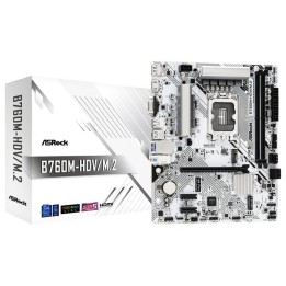 Placa Base ASRock B760 Intel B760M Socket 1700 Micro ATX B760M-HDV/M.2 DDR5 M.2 PCIe 4.0 LAN 2.5GbE