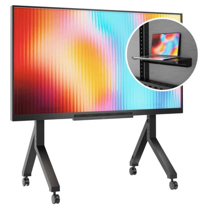 Onkron Soporte Tv Ruedas 70 - 110 Pulgadas - Pie Para Tv Y Pizarra Digital En Color Negro Con Peso De 120.5 Kg - Soporte Para Te