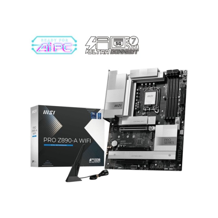 Placa Base MSI Z890 ATX LGA 1851 PRO Z890-A WIFI DDR5 Wi-Fi 7 RAID 5GbE