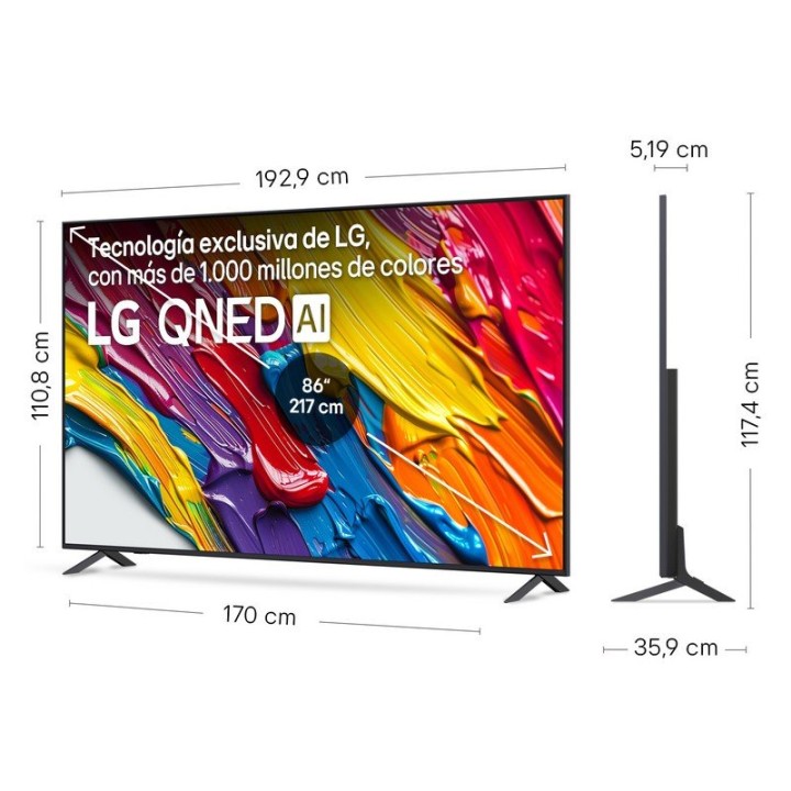 LG QNED 86QNED82A6B 86" 4K AI Smart TV Dolby HDR Gaming Pro
