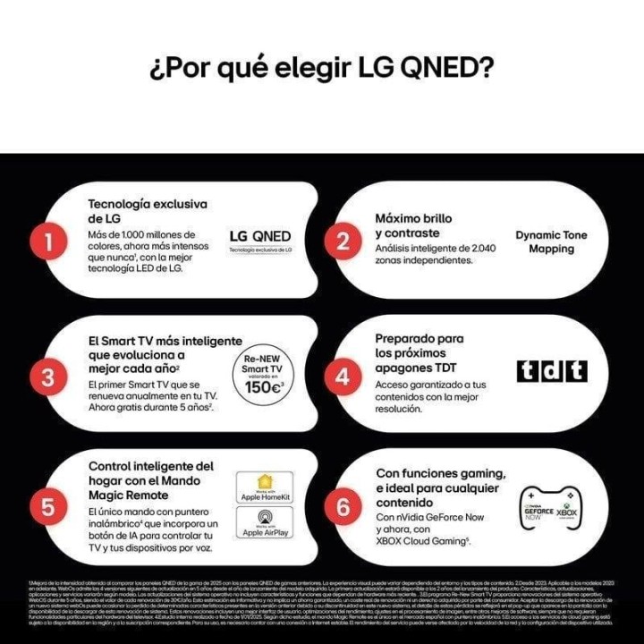 LG QNED 65QNED82A6B 65" UHD 4K Smart TV HDR10 VRR AI Sound Pro Dolby Digital