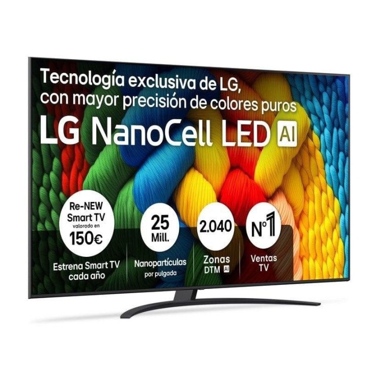 LG NanoCell 86NANO81A6A 86" 4K Ultra HD Smart TV Procesador α7 Gen8 Gaming Cloud