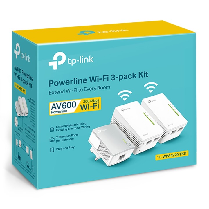 Powerline TP-Link AV600 WiFi Ethernet (TL-WPA4220T KIT)