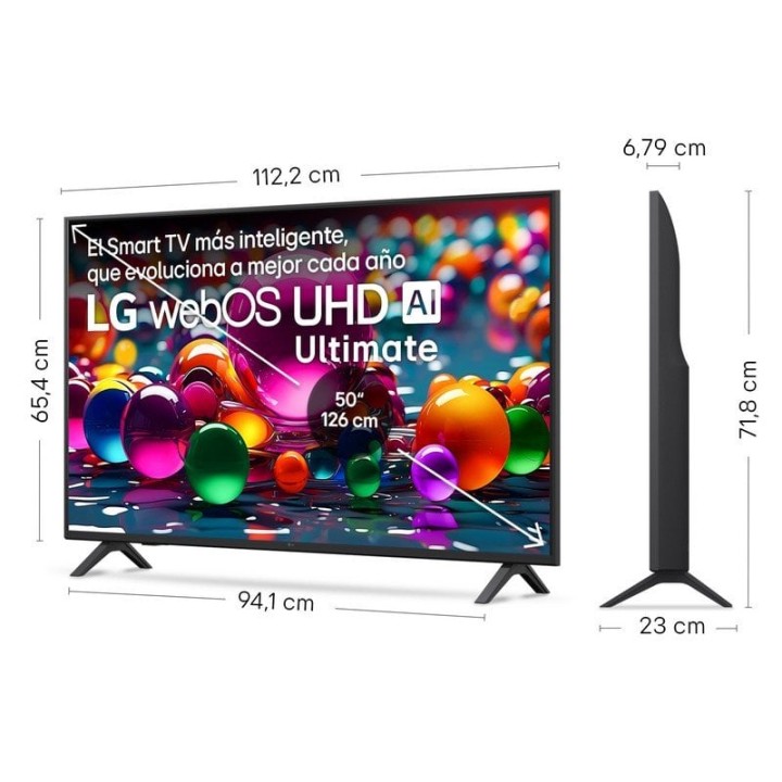 LG LED 50UA75006LA 50″ 4K Ultra HD Smart TV AI HDR10 sin marco AirPlay 2 Bluetooth